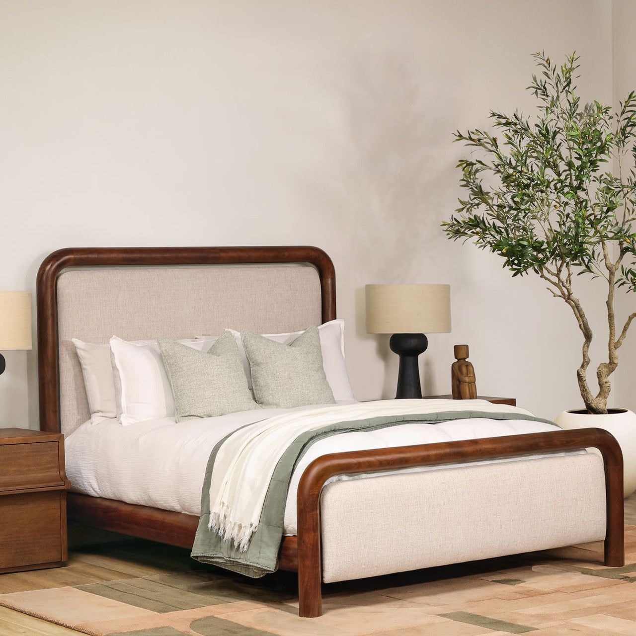 Kansas Wooden Queen Size Platform Bed