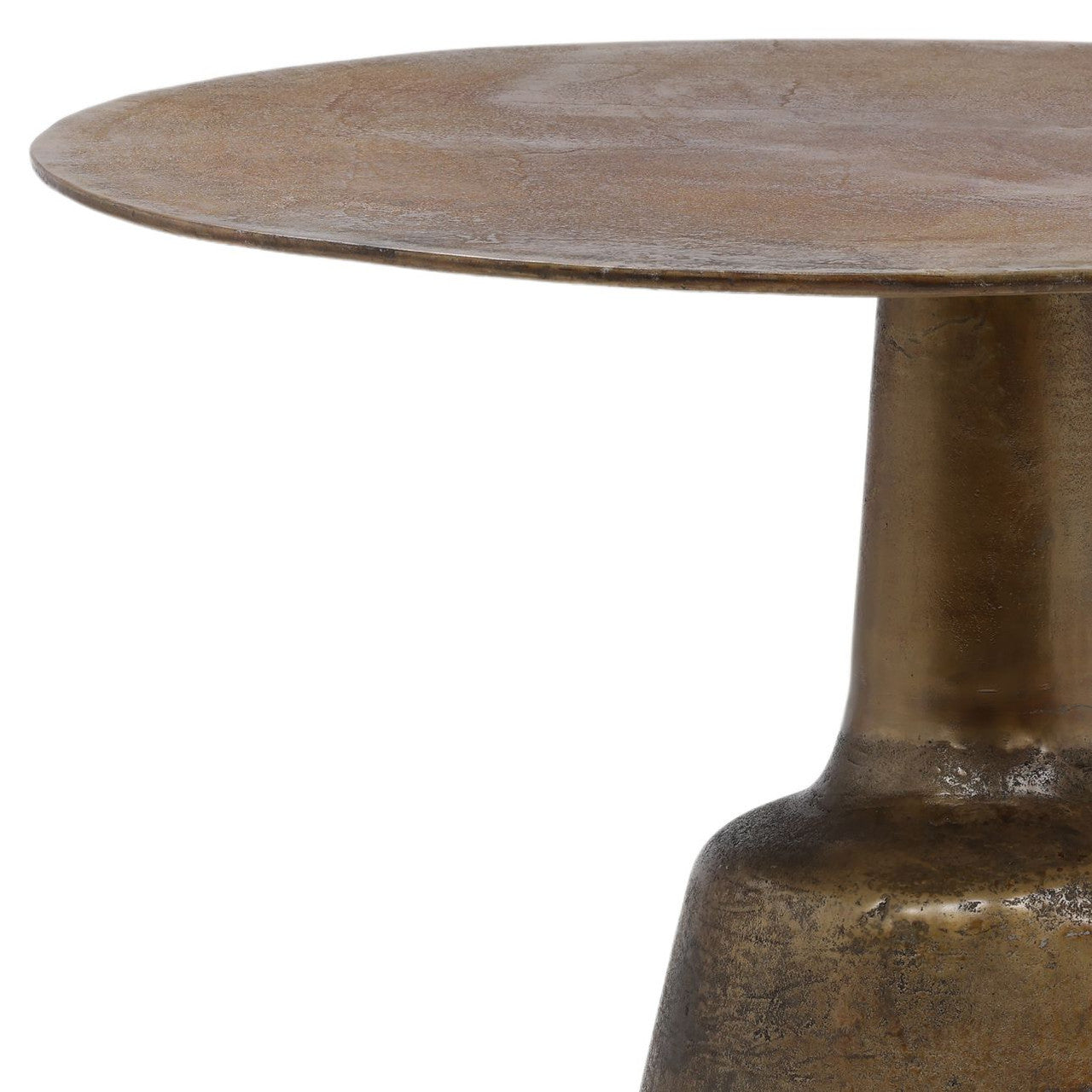 Golbez 40" Antique Brass Dining Table