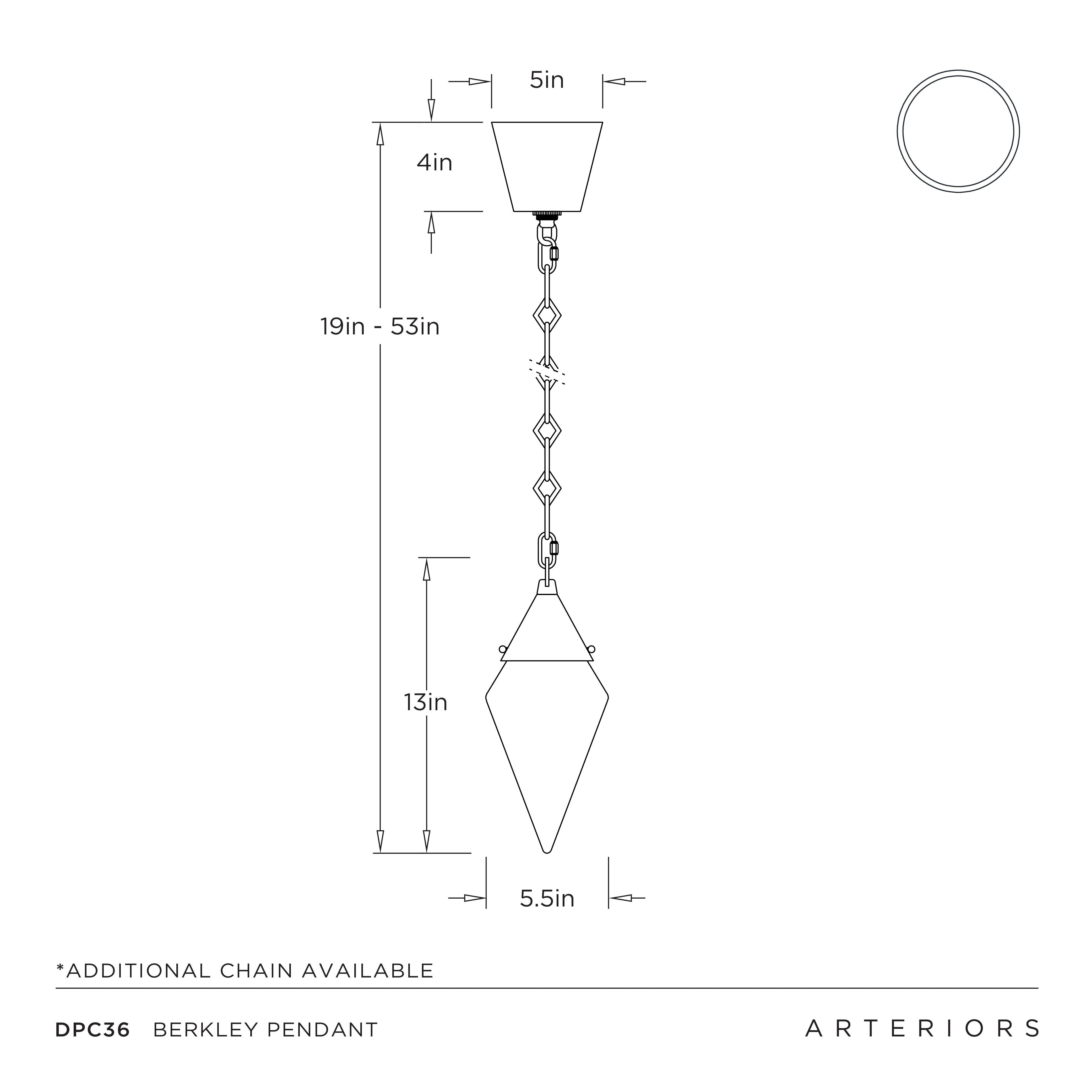 Berkley Pendant by Arteriors - view 5