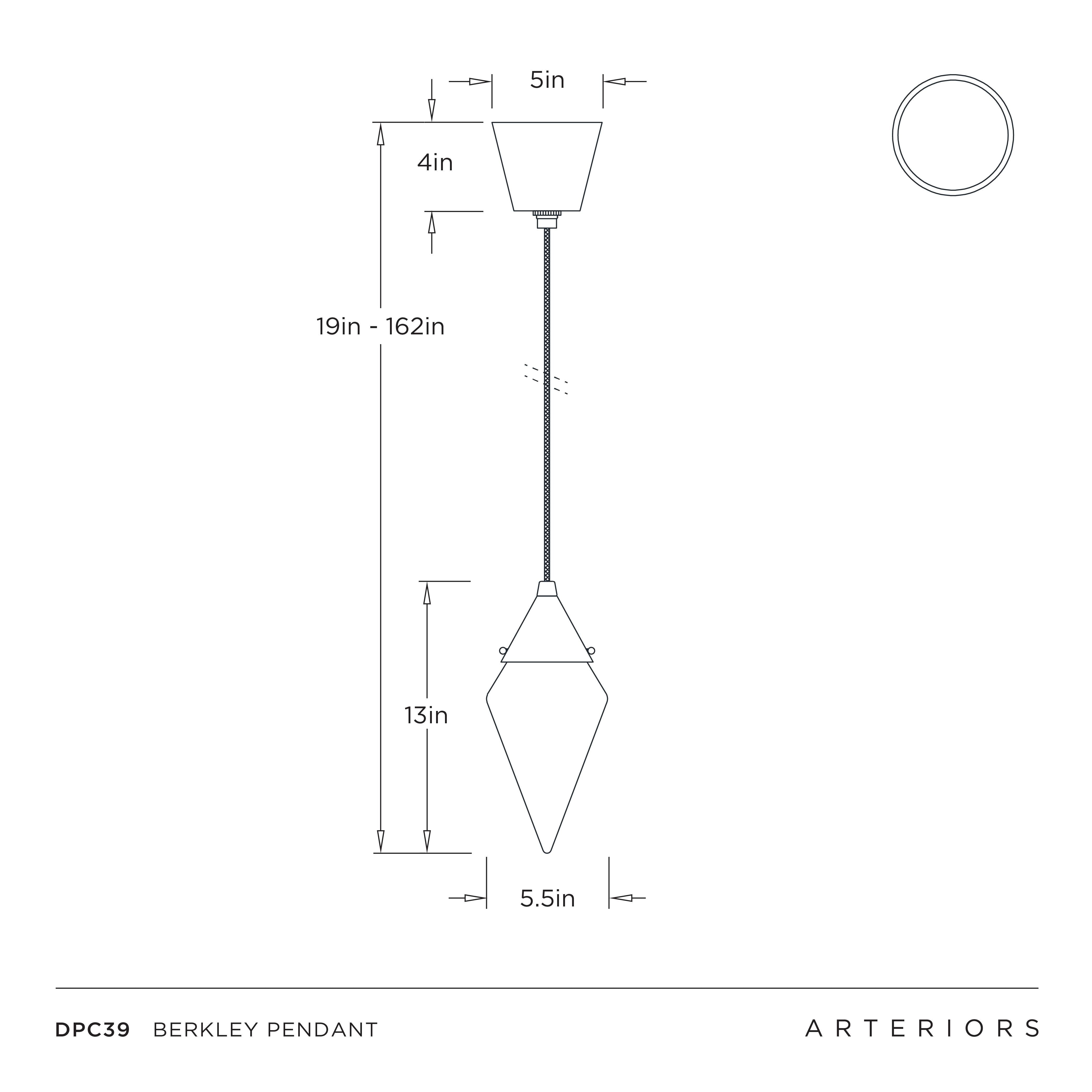 Berkley Pendant by Arteriors - view 8