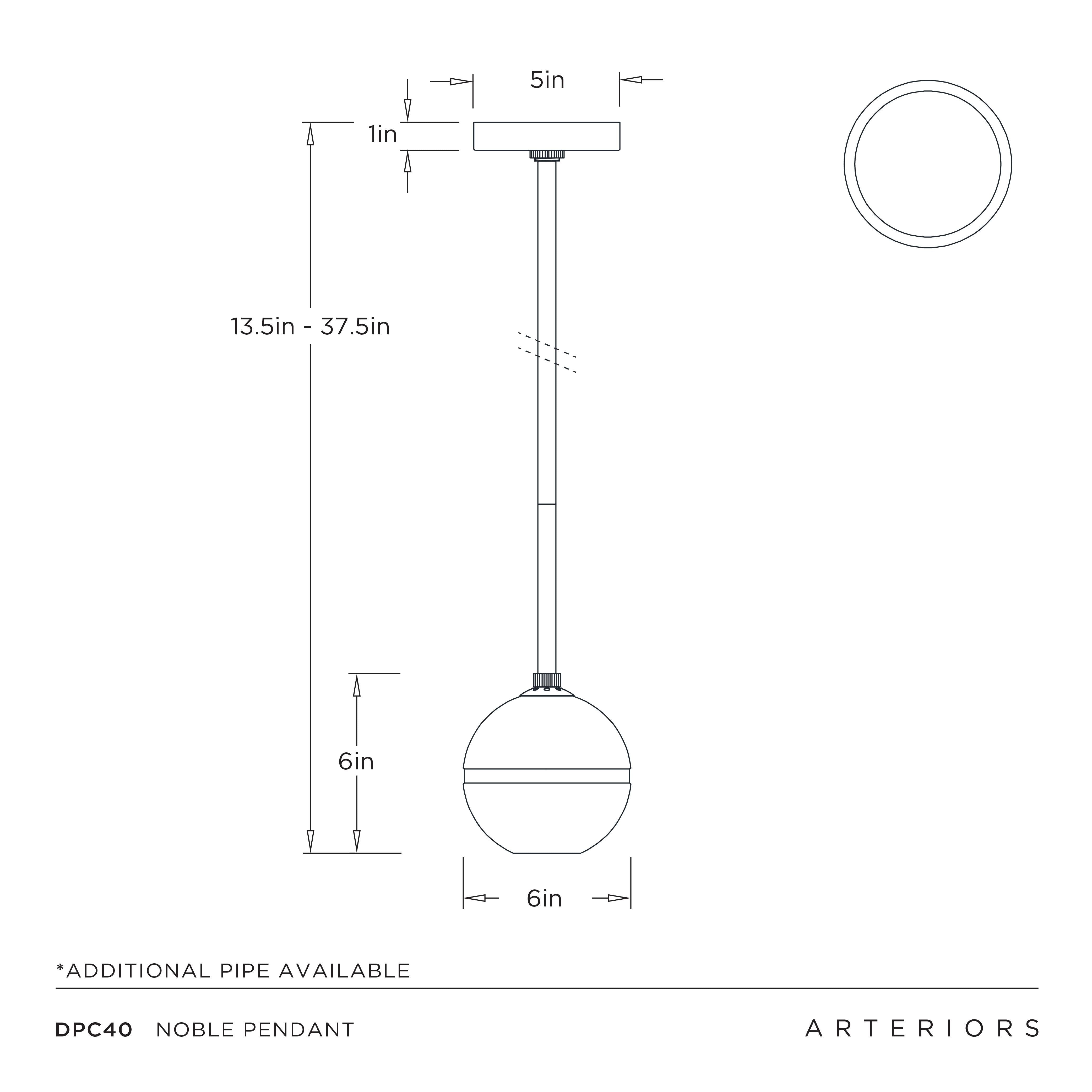 Noble Pendant by Arteriors - view 6