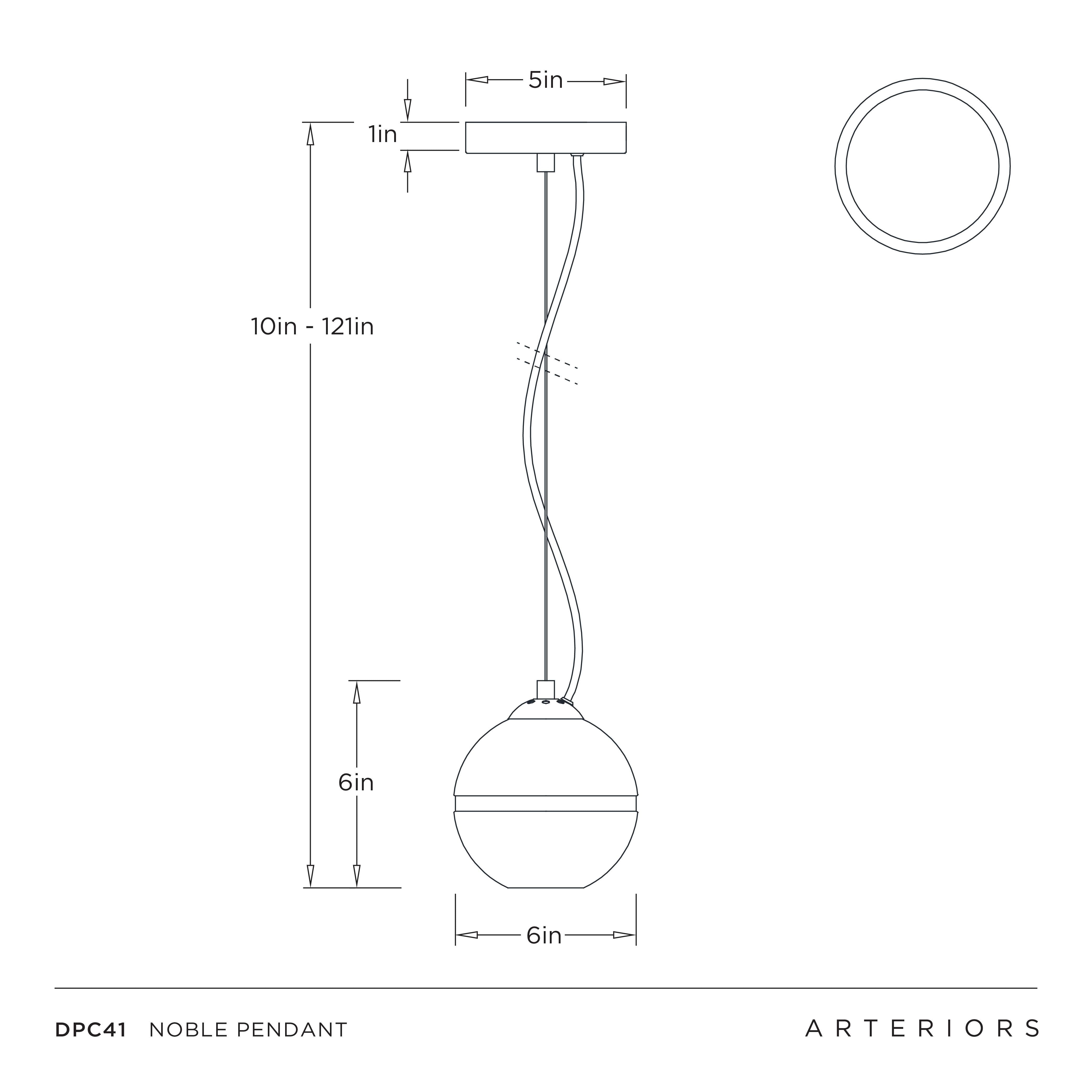Noble Pendant by Arteriors - view 7