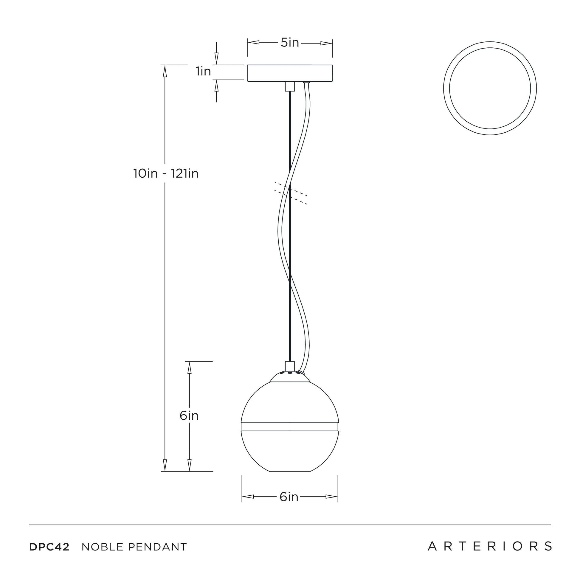 Noble Pendant by Arteriors - view 6