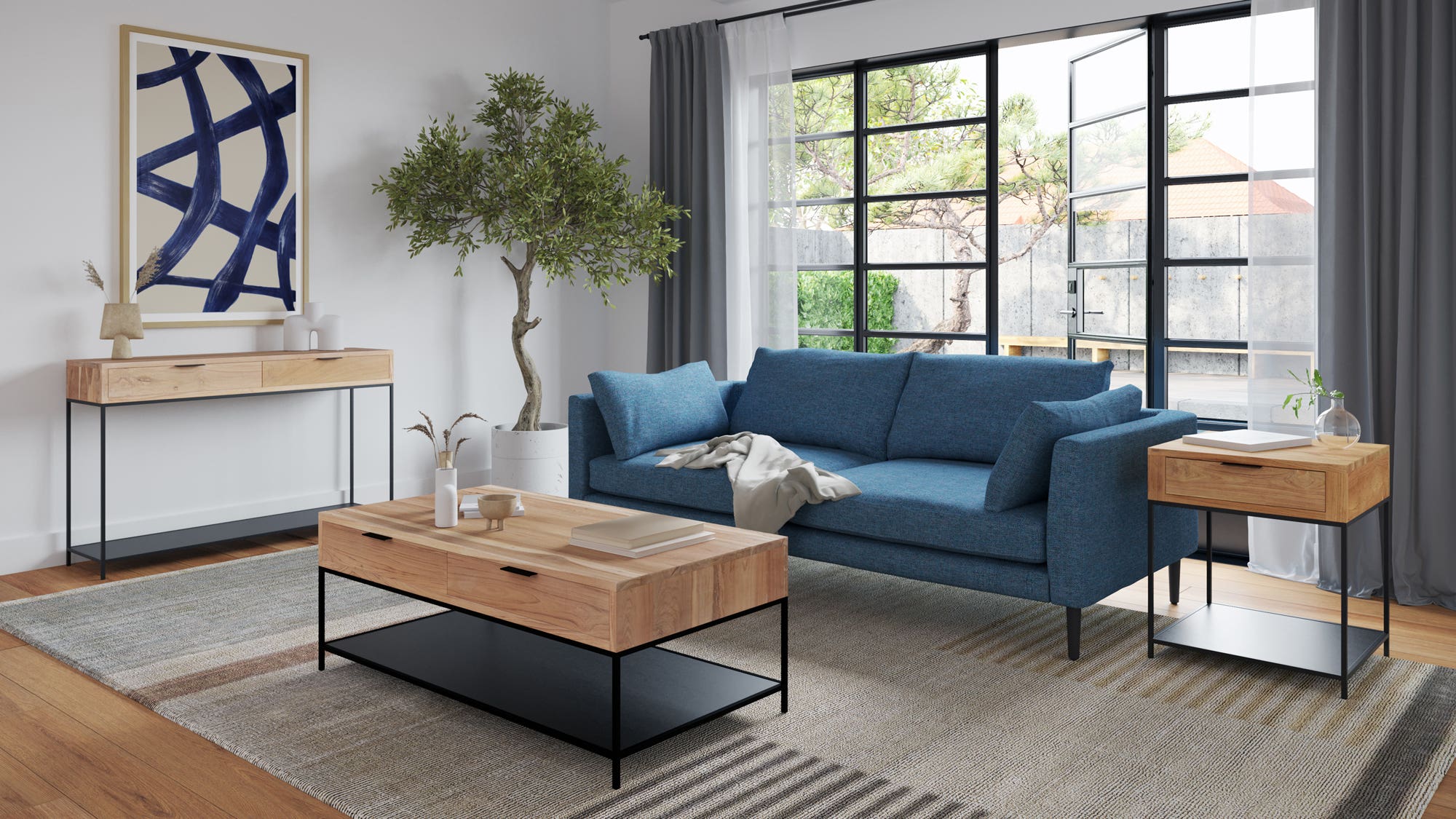 Joliet Side Table Natural by Moe's Home Collection - view 9
