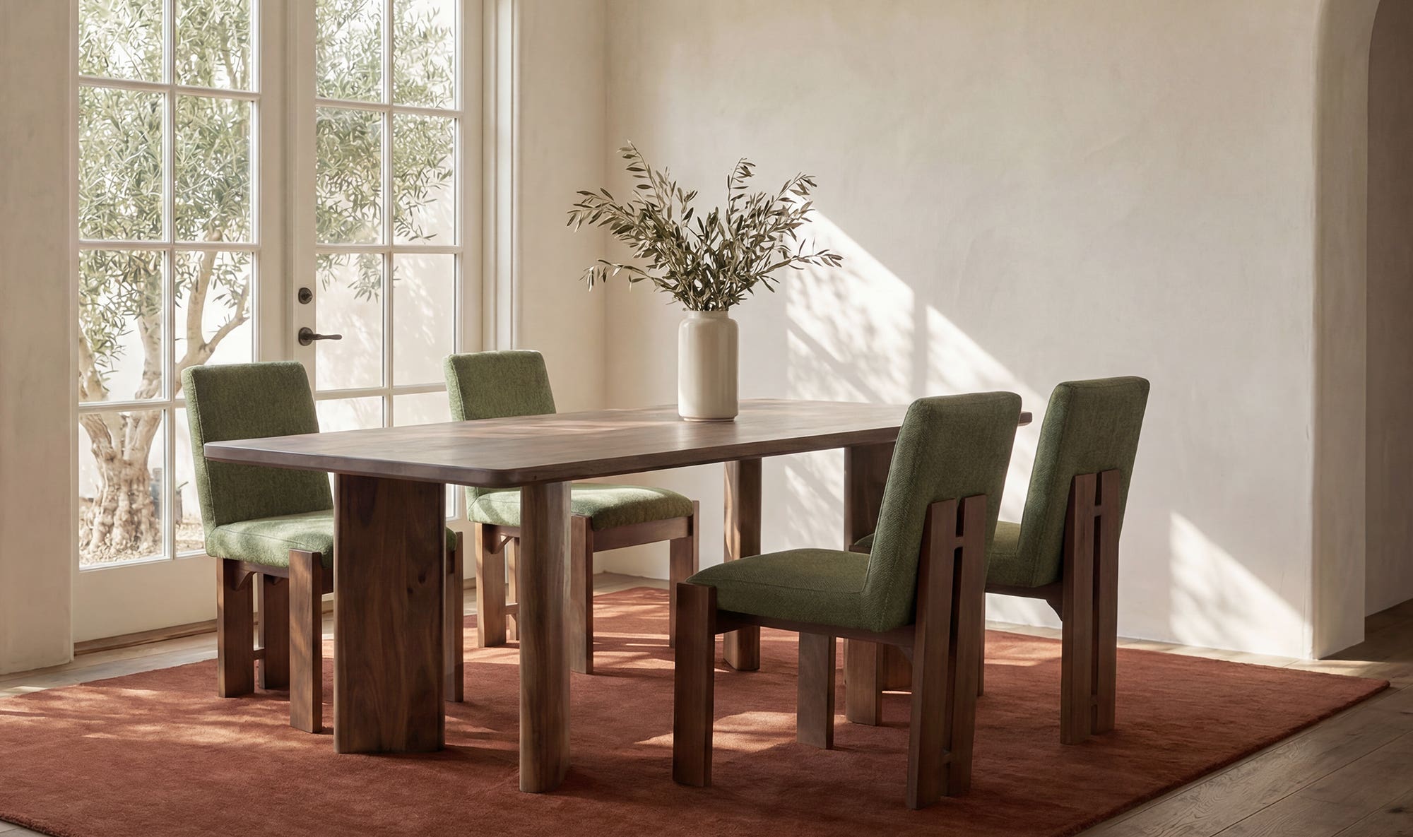Lia Rectangular Dining Table Dark Brown by Moe's Home Collection - view 5