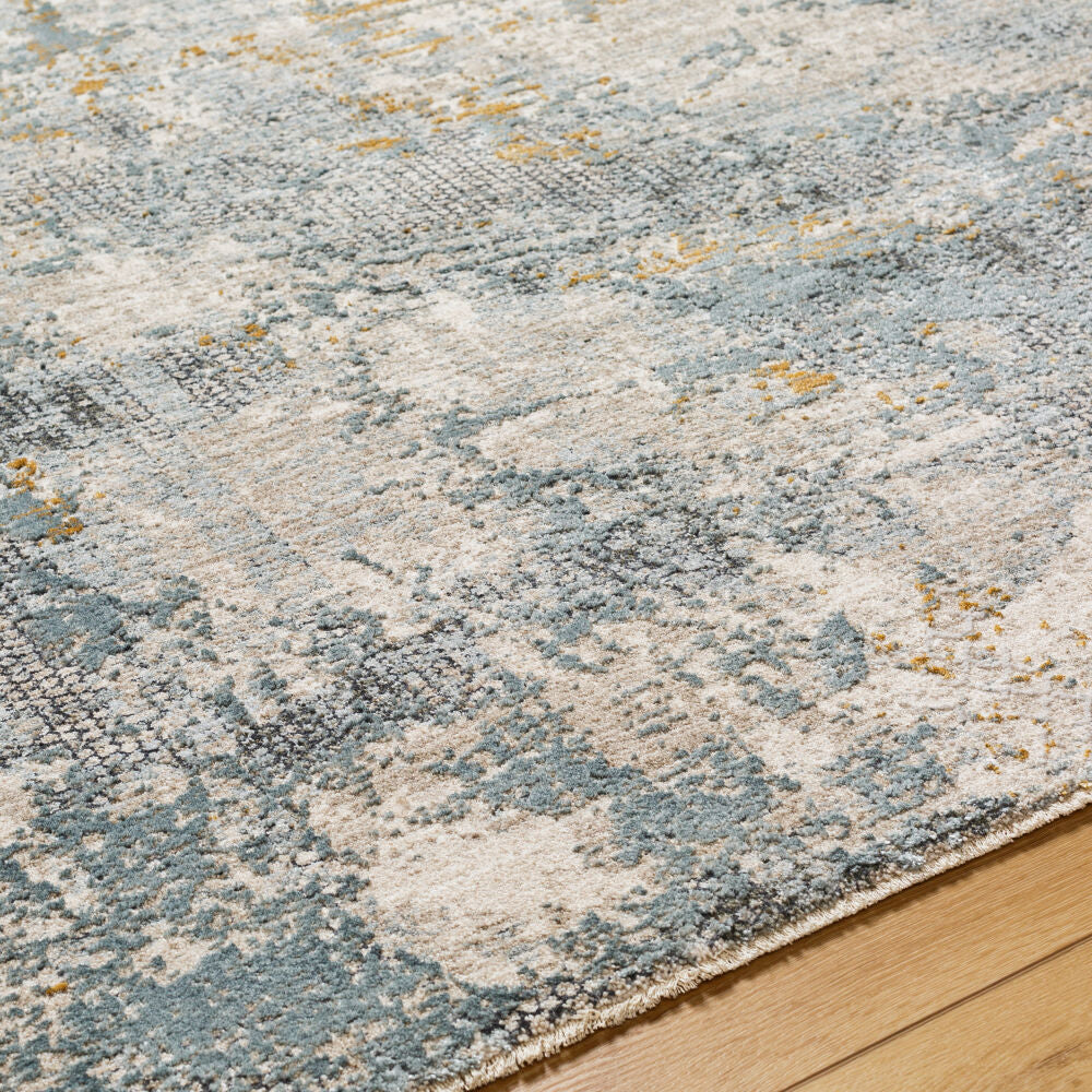 Dresden Deep Teal/Taupe Machine Woven Rug DRE-2300 - texture
