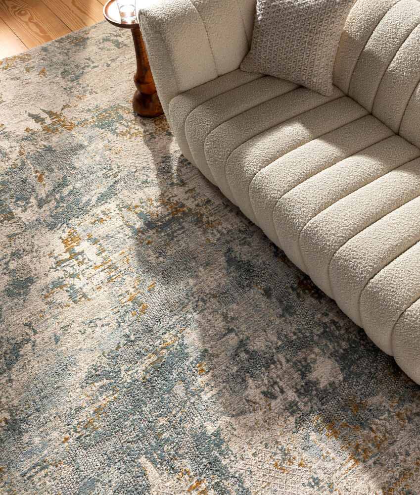 Dresden Deep Teal/Taupe Machine Woven Rug DRE-2300 - styleshot