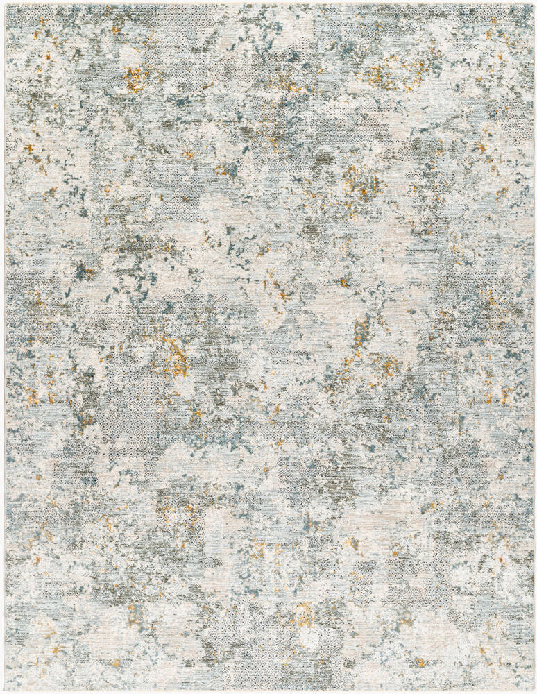 Dresden Deep Teal/Taupe Machine Woven Rug DRE-2302 - 2'7" x 10'