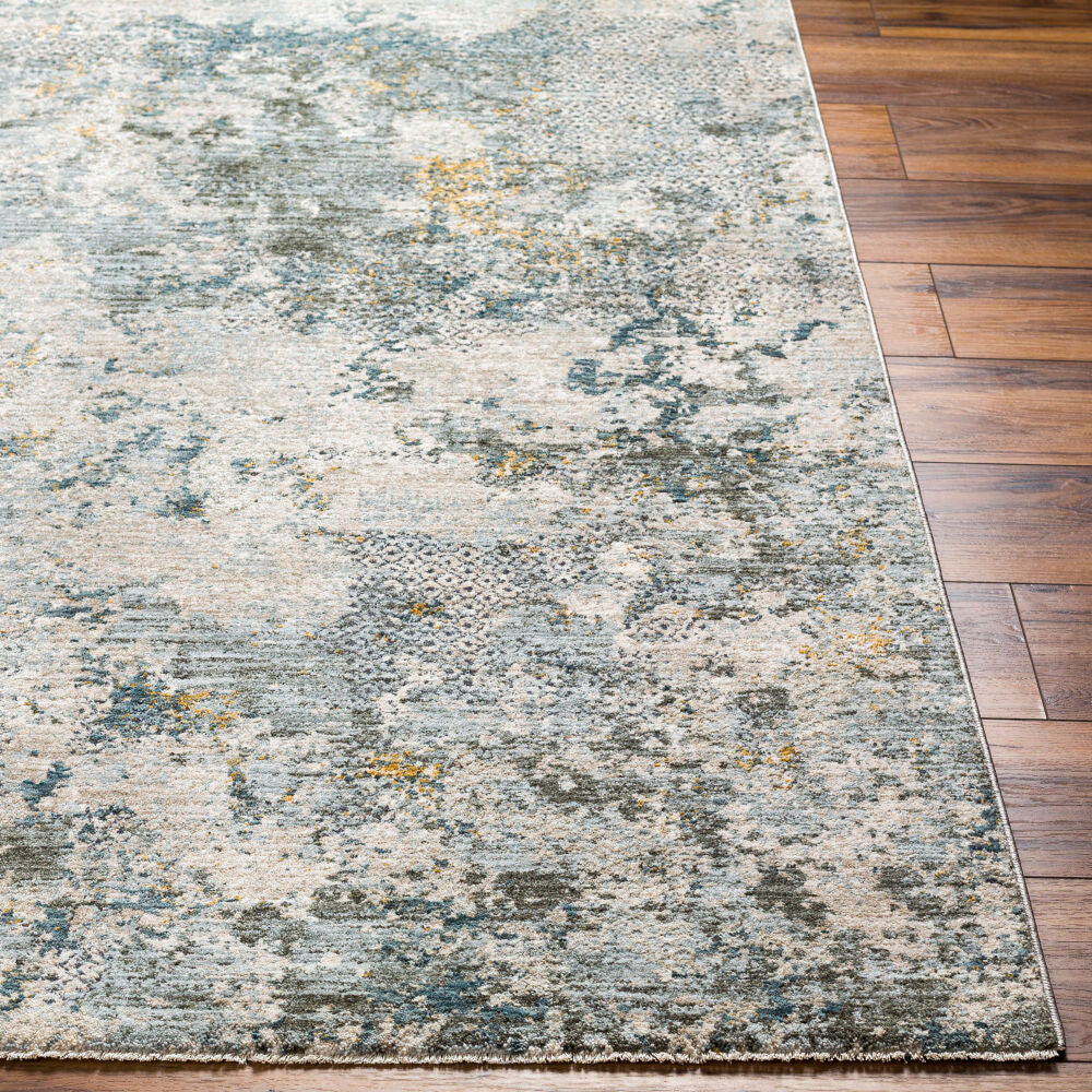 Dresden Deep Teal/Taupe Machine Woven Rug DRE-2302 - front