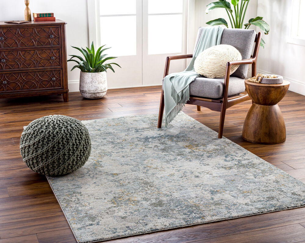 Dresden Deep Teal/Taupe Machine Woven Rug DRE-2302 - roomscene