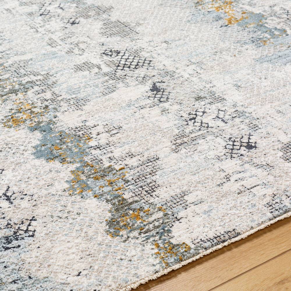 Dresden Deep Teal/Taupe Machine Woven Rug DRE-2303 - texture