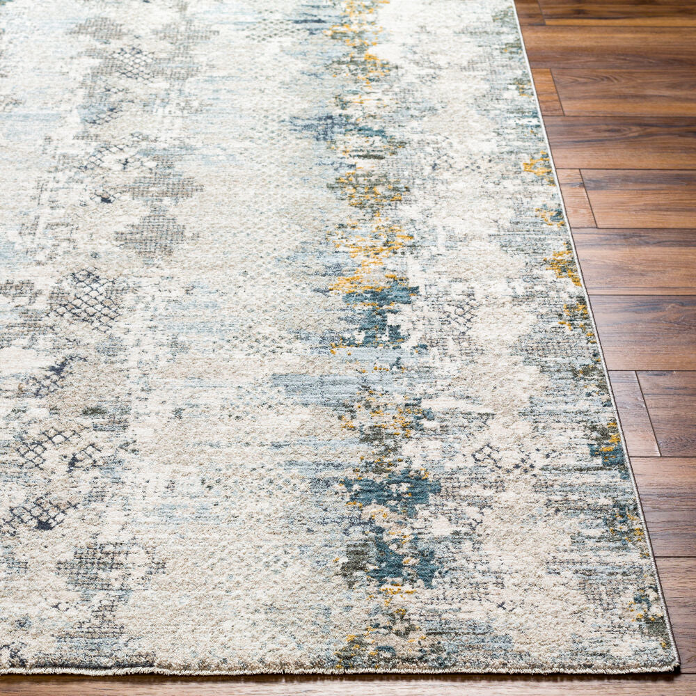 Dresden Deep Teal/Taupe Machine Woven Rug DRE-2303 - front
