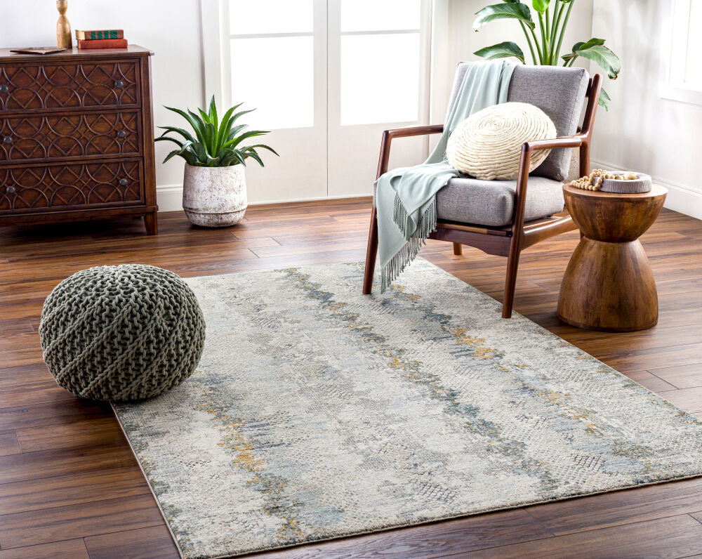 Dresden Deep Teal/Taupe Machine Woven Rug DRE-2303 - roomscene