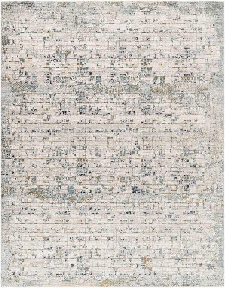 Dresden Deep Teal/Taupe Machine Woven Rug DRE-2304 - 2'7" x 10'