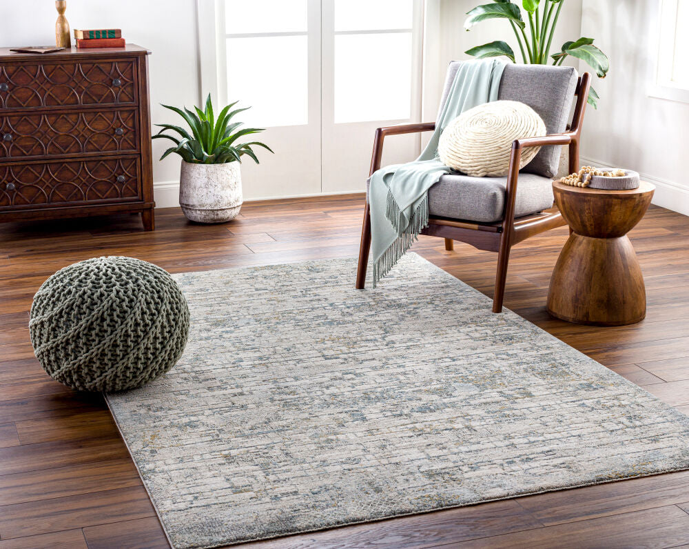 Dresden Deep Teal/Taupe Machine Woven Rug DRE-2304 - roomscene