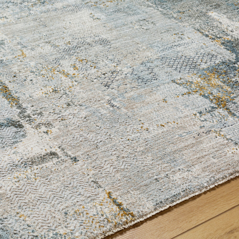 Dresden Deep Teal/Taupe Machine Woven Rug DRE-2305 - texture