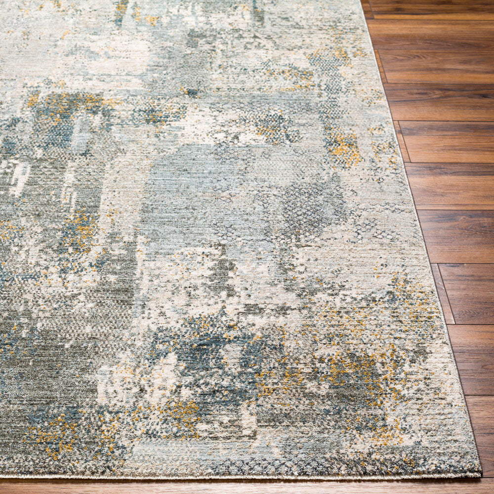 Dresden Deep Teal/Taupe Machine Woven Rug DRE-2305 - front