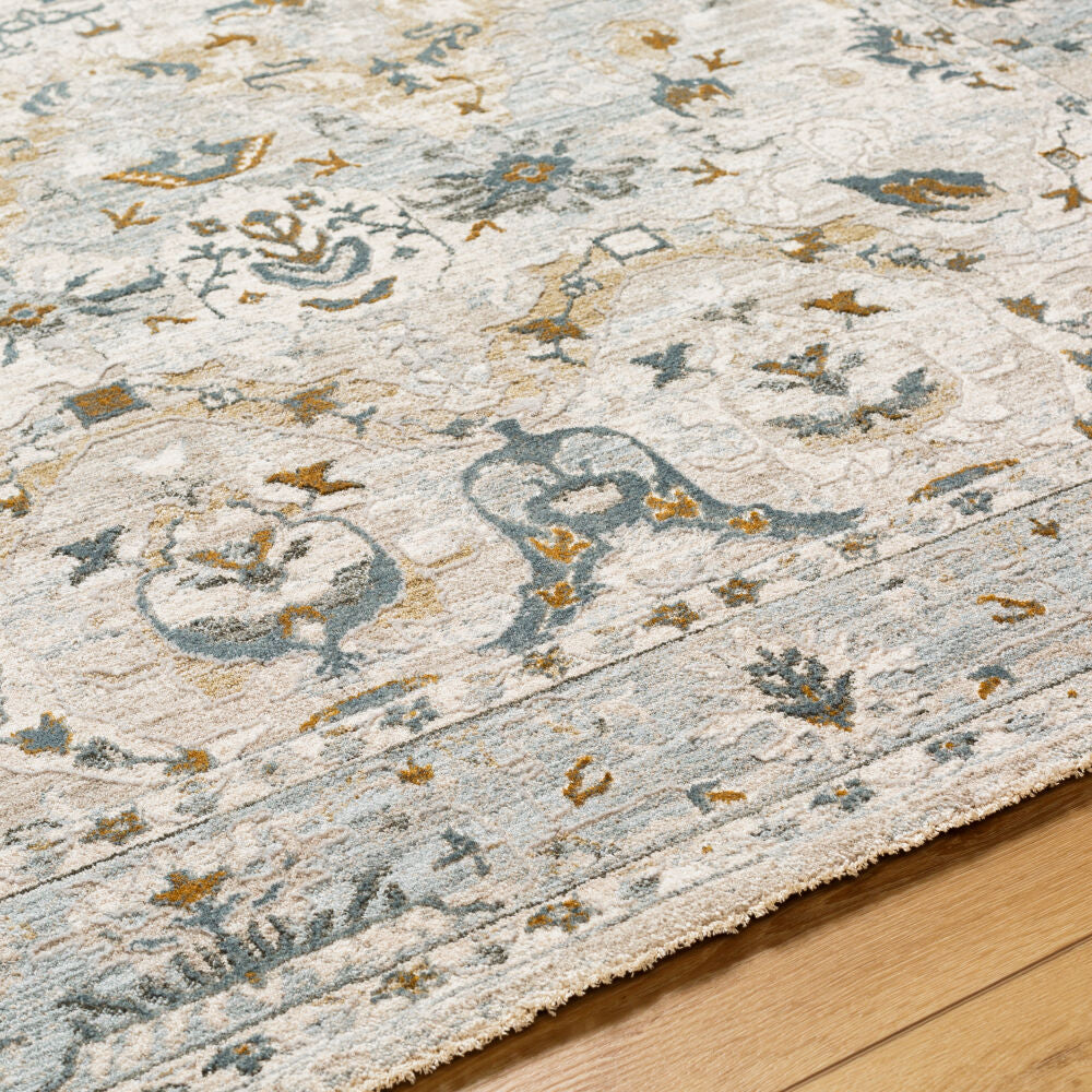 Dresden Deep Teal/Taupe Machine Woven Rug DRE-2308 - texture