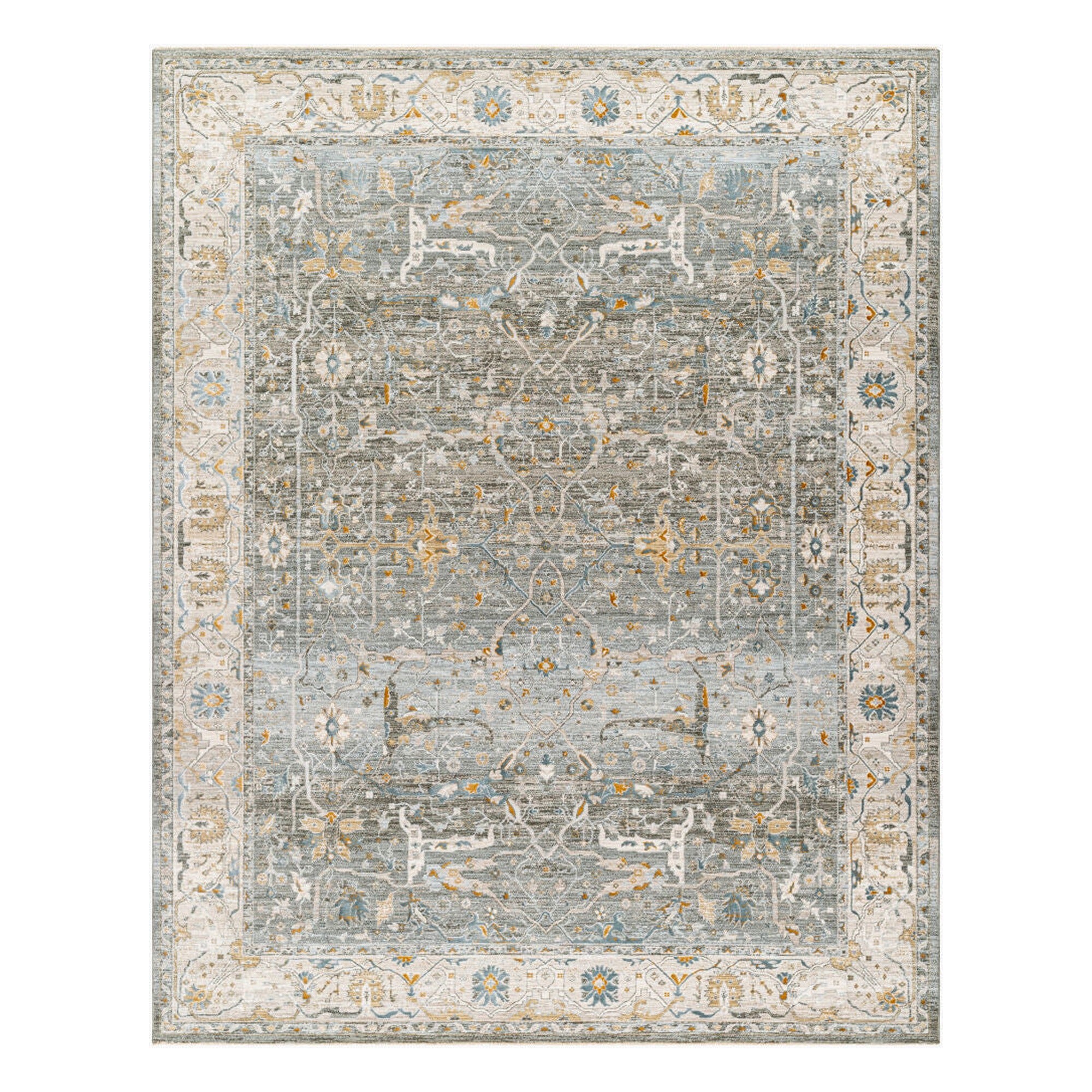 Dresden Deep Teal/Taupe Machine Woven Rug DRE-2310 - 2'7" x 10'