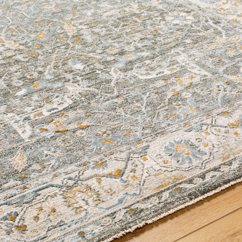 Dresden Deep Teal/Taupe Machine Woven Rug DRE-2310 - texture