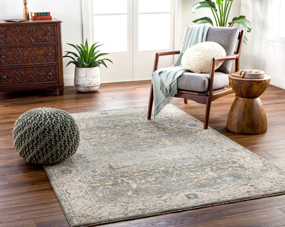 Dresden Deep Teal/Taupe Machine Woven Rug DRE-2310 - roomscene