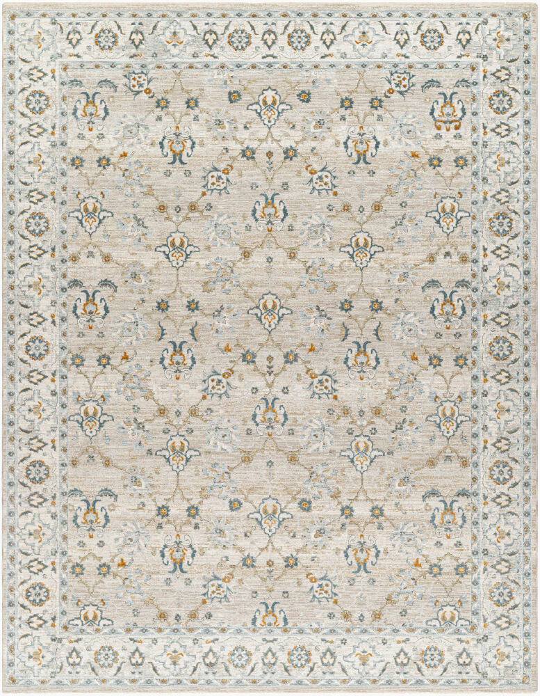 Dresden Deep Teal/Taupe Machine Woven Rug DRE-2311 - 2'7" x 10'
