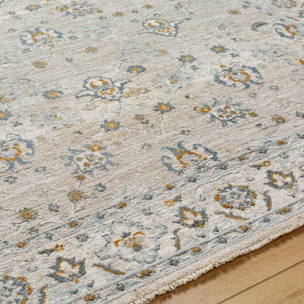 Dresden Deep Teal/Taupe Machine Woven Rug DRE-2311 - texture