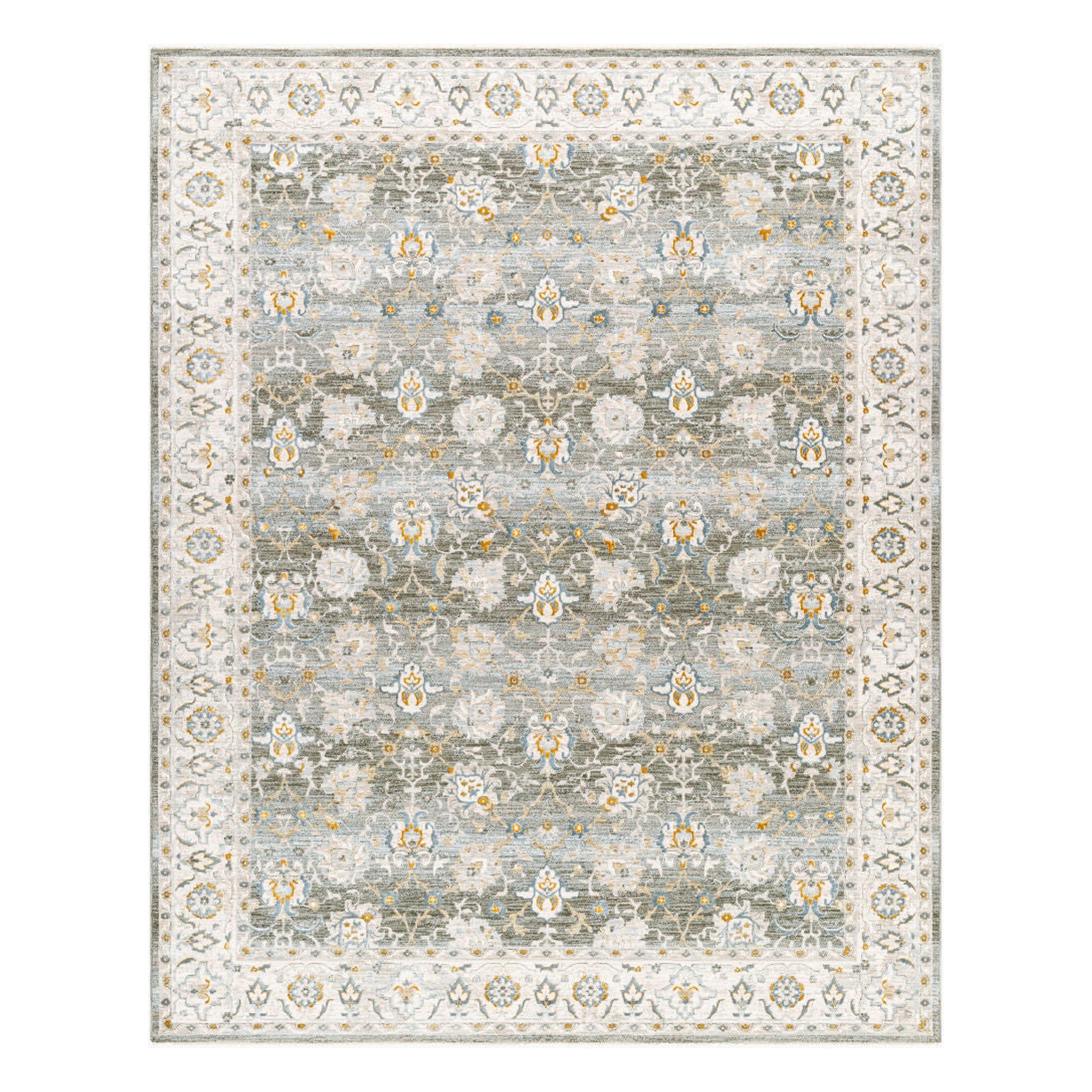 Dresden Deep Teal/Taupe Machine Woven Rug DRE-2312 - 2'7" x 10'