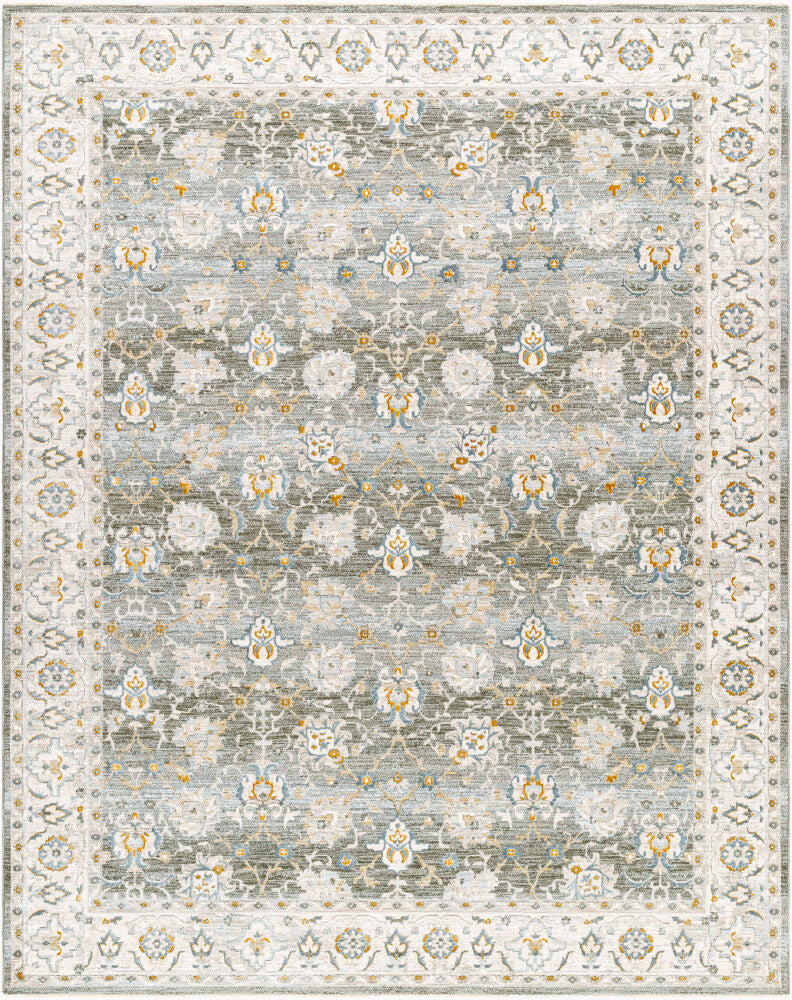Dresden Deep Teal/Taupe Machine Woven Rug DRE-2312 - 2'7" x 10'