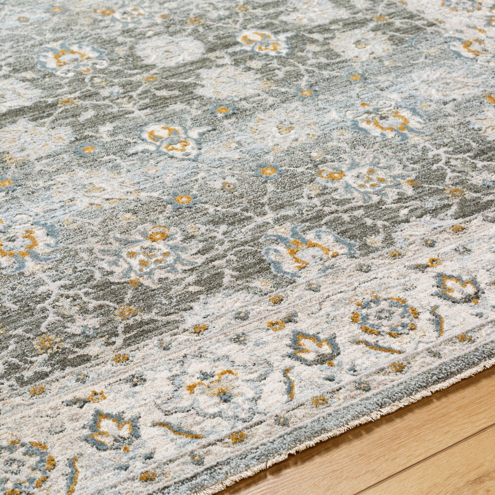Dresden Deep Teal/Taupe Machine Woven Rug DRE-2312 - texture