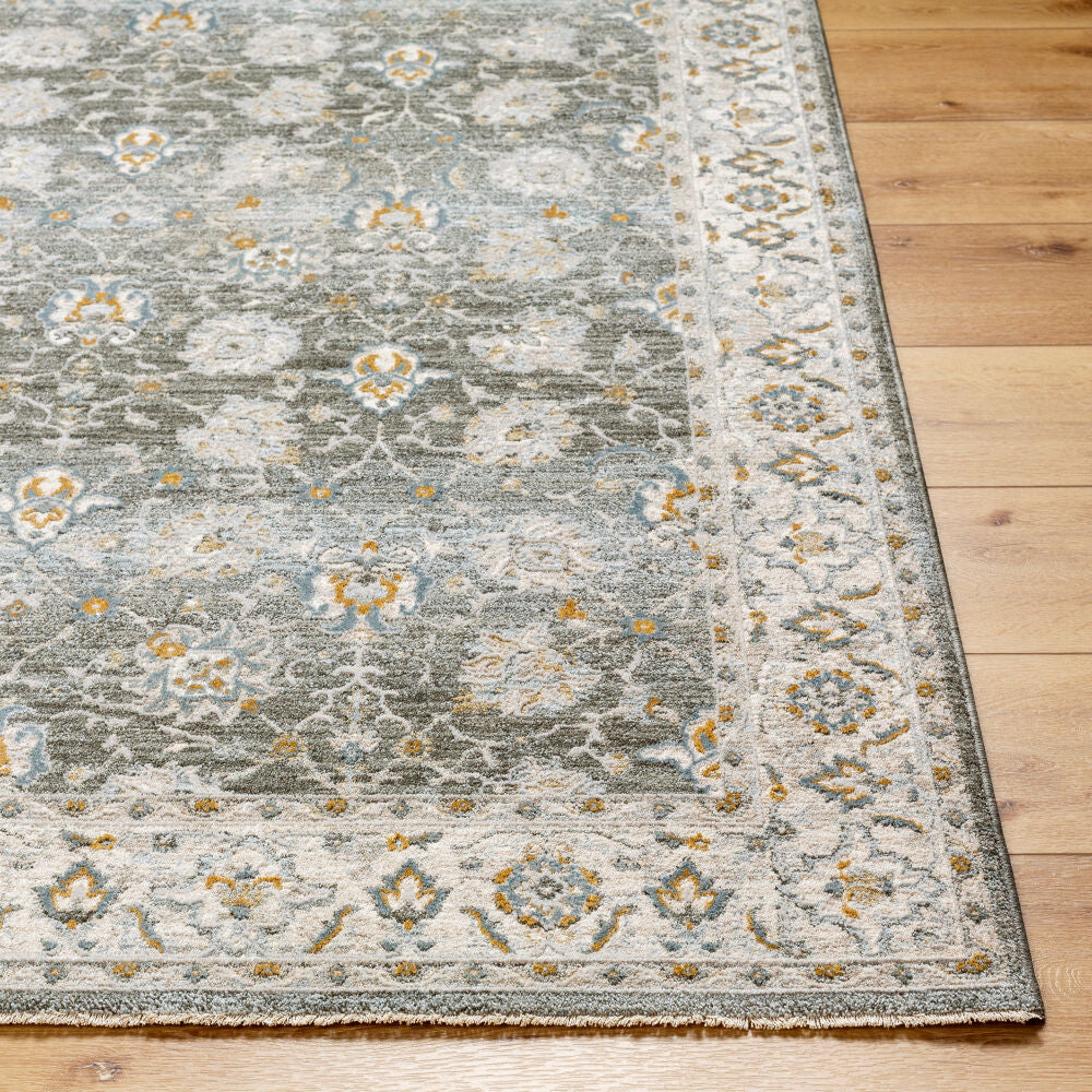 Dresden Deep Teal/Taupe Machine Woven Rug DRE-2312 - front