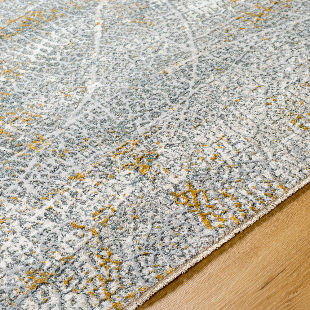 Dresden Denim/White Machine Woven Rug DRE-2313 - texture