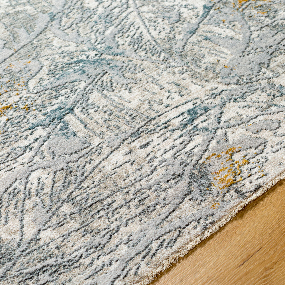 Dresden Denim/White Machine Woven Rug DRE-2317 - texture