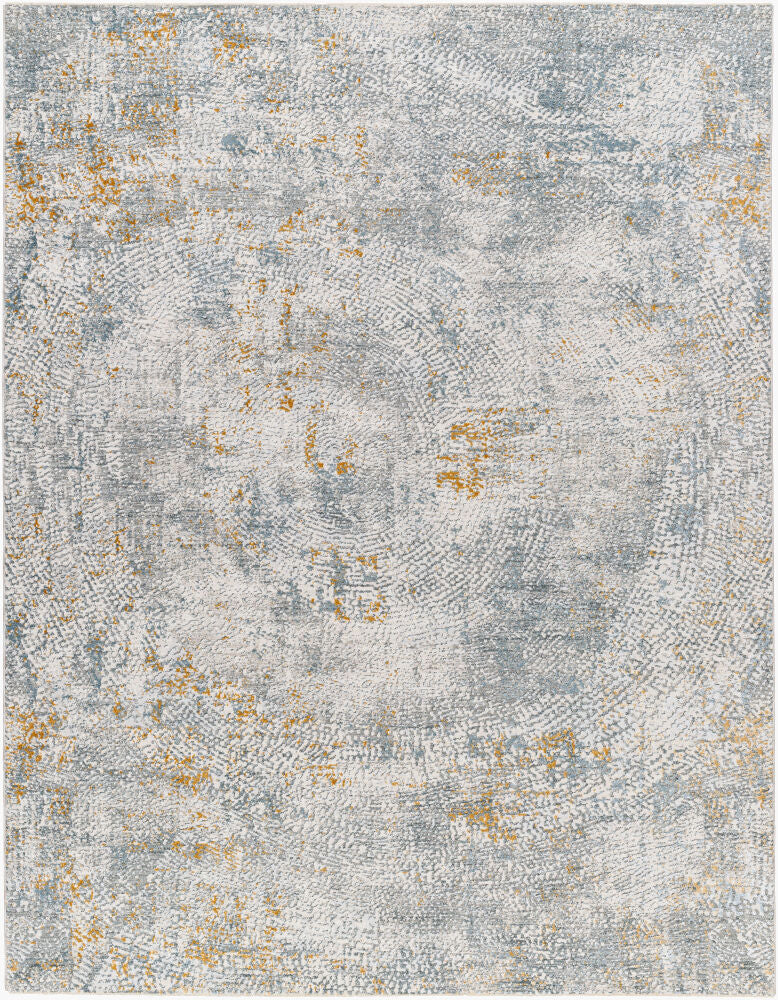 Dresden Denim/White Machine Woven Rug DRE-2320 - 2'7" x 10'