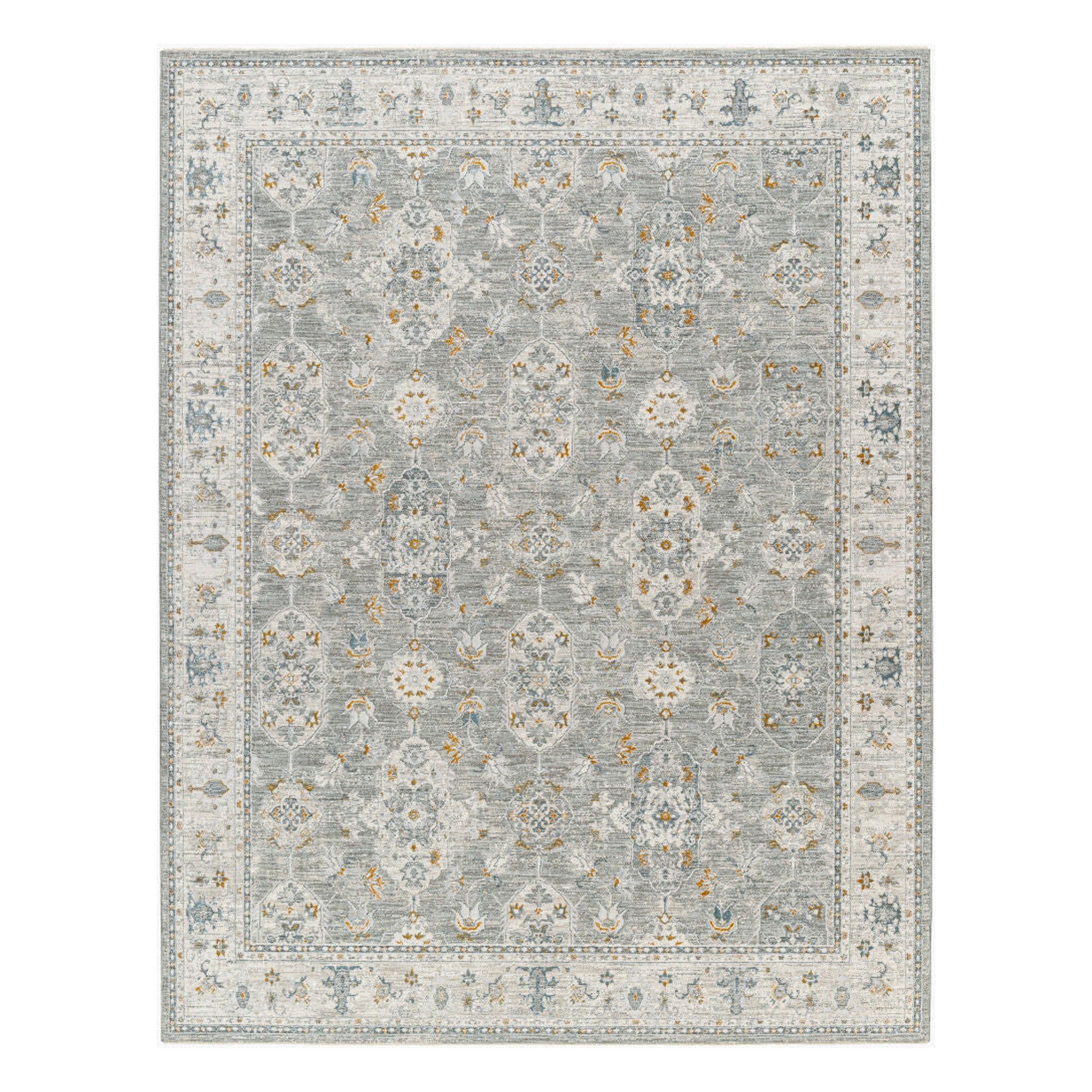 Dresden Denim/White Machine Woven Rug DRE-2324 - 2'7" x 10'