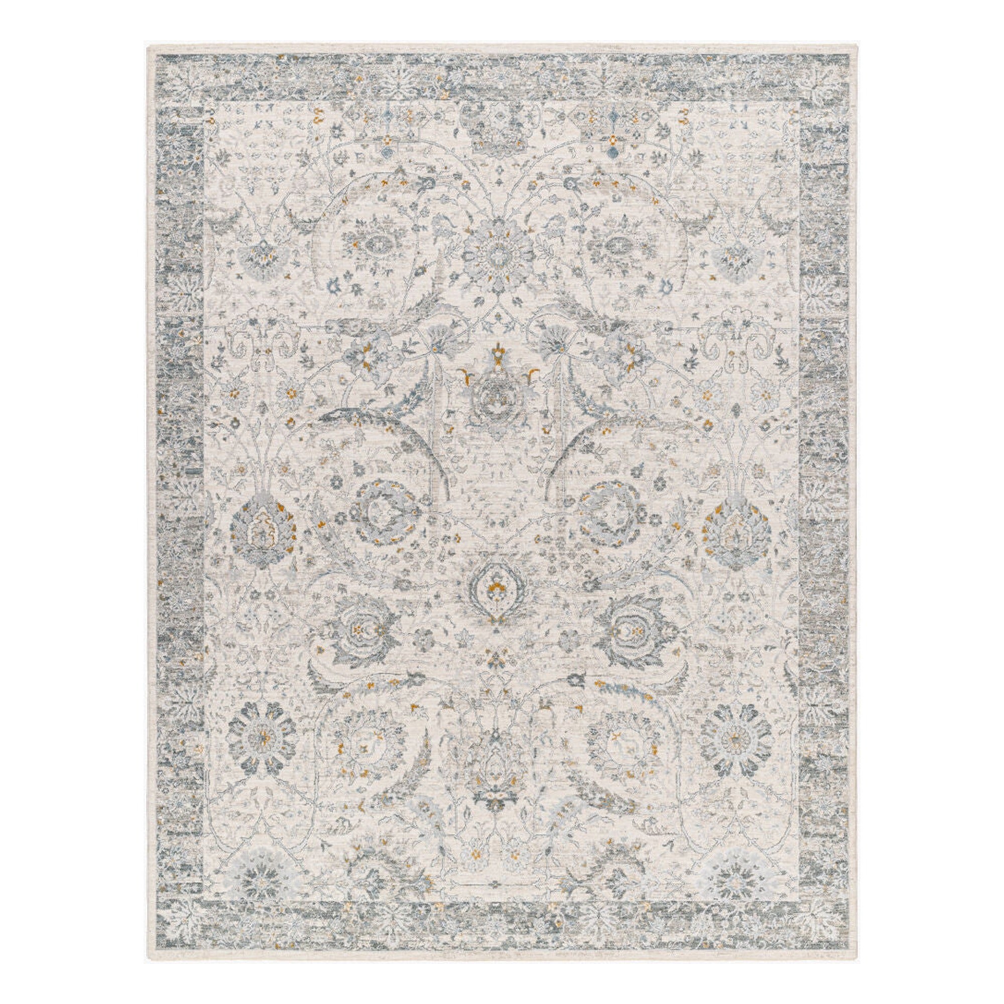 Dresden Denim/White Machine Woven Rug DRE-2326 - 2'7" x 10'