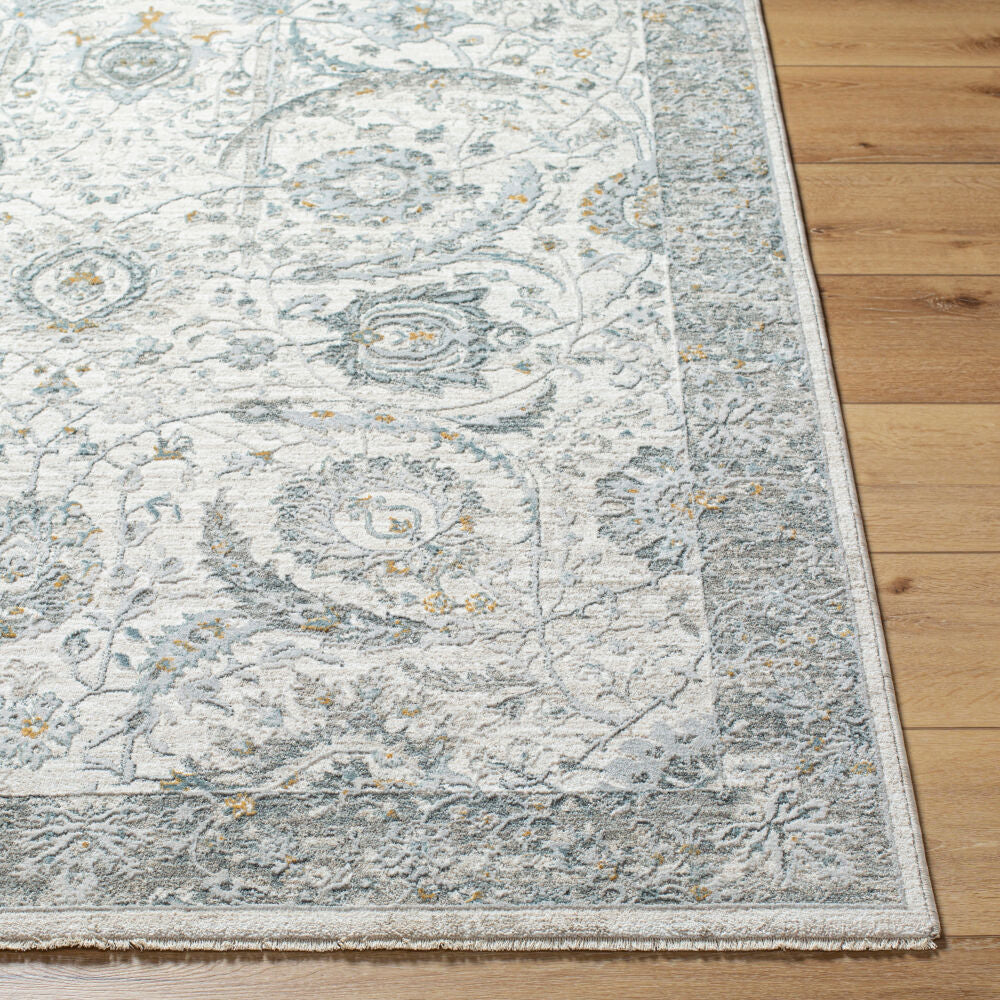 Dresden Denim/White Machine Woven Rug DRE-2326 - front