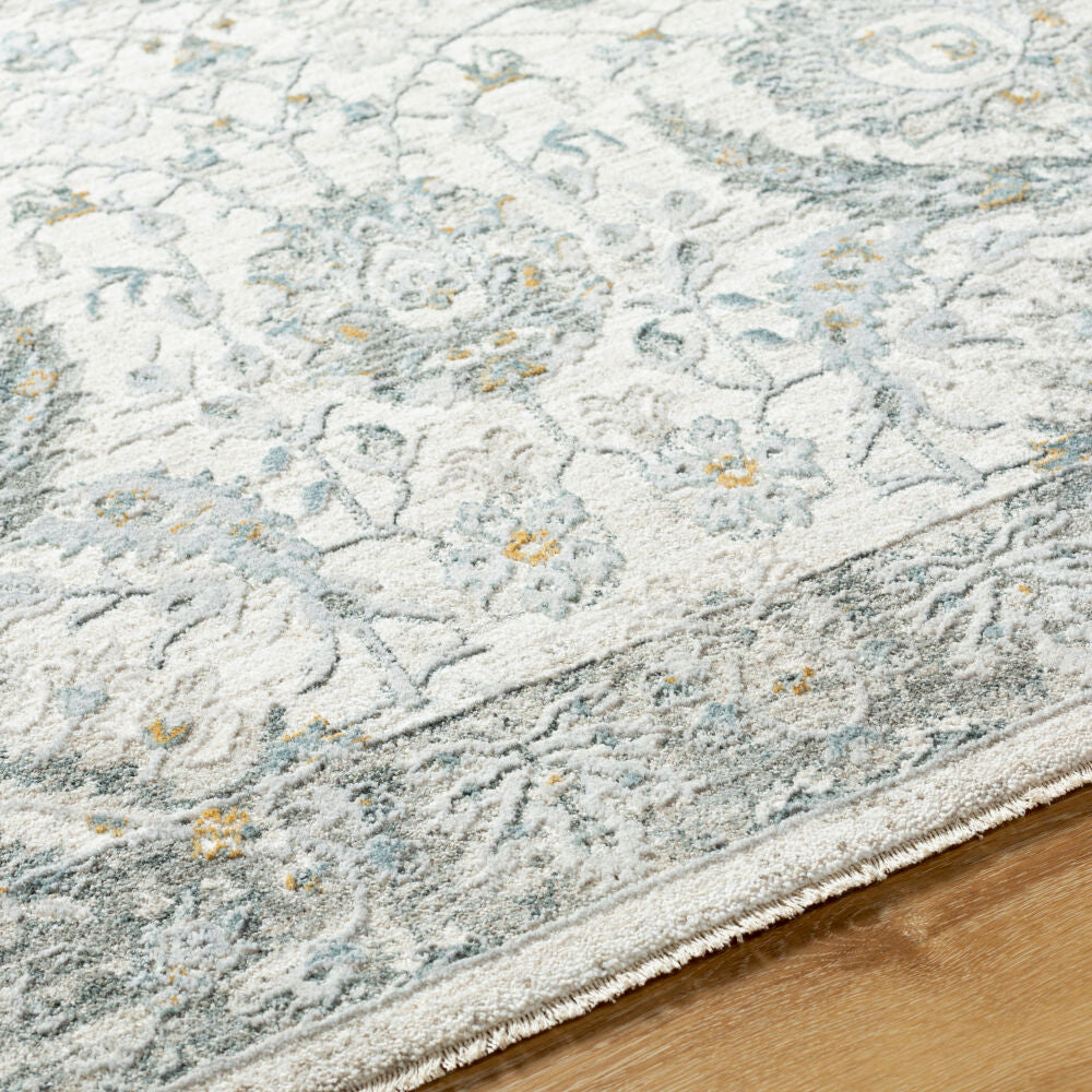 Dresden Denim/White Machine Woven Rug DRE-2326 - texture