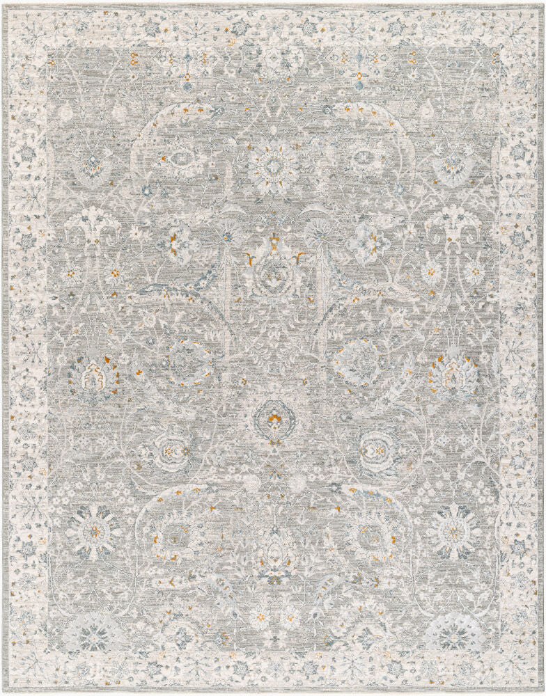 Dresden Denim/White Machine Woven Rug DRE-2327 - 2'7" x 10'