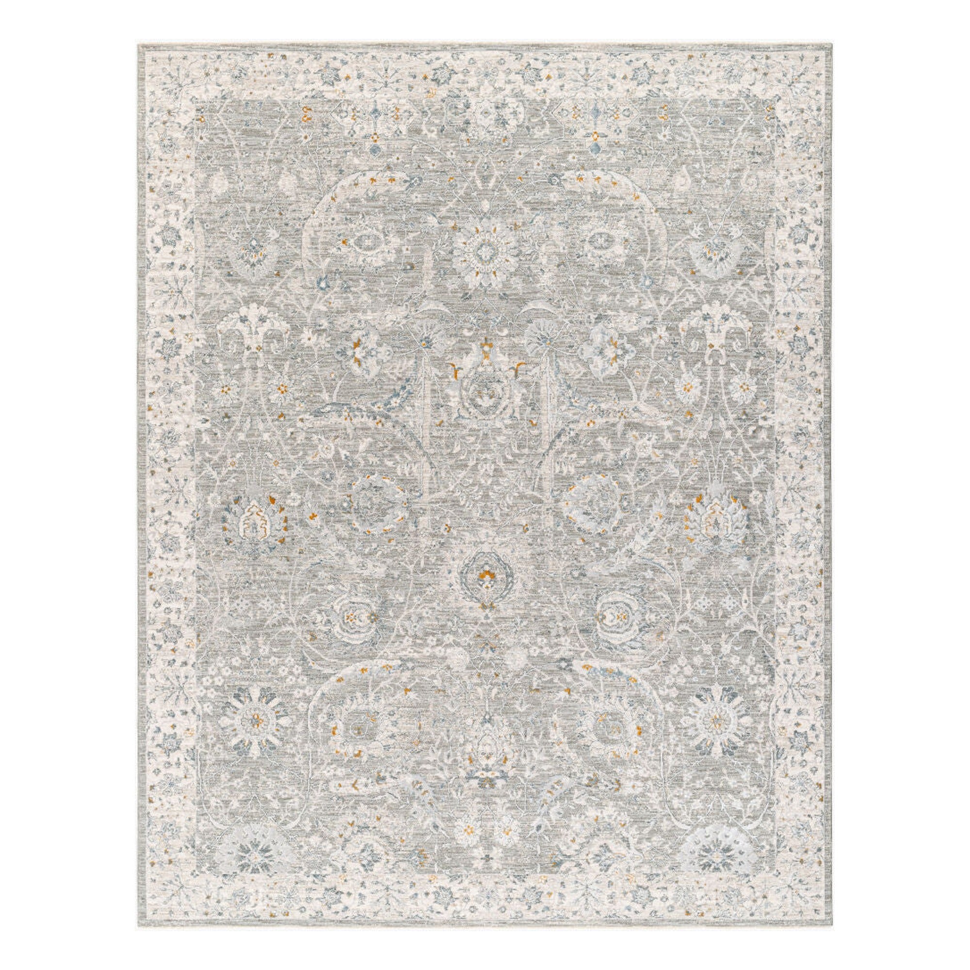 Dresden Denim/White Machine Woven Rug DRE-2327 - 2'7" x 10'