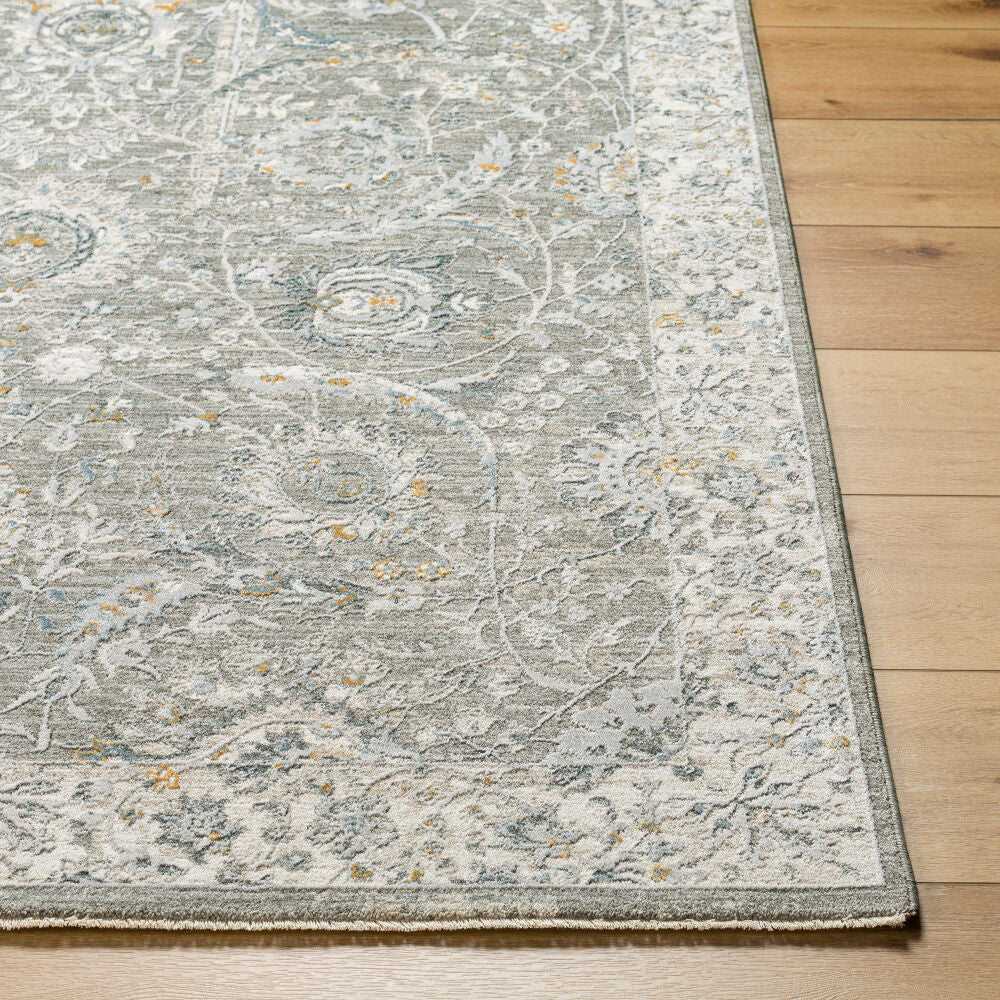 Dresden Denim/White Machine Woven Rug DRE-2327 - front