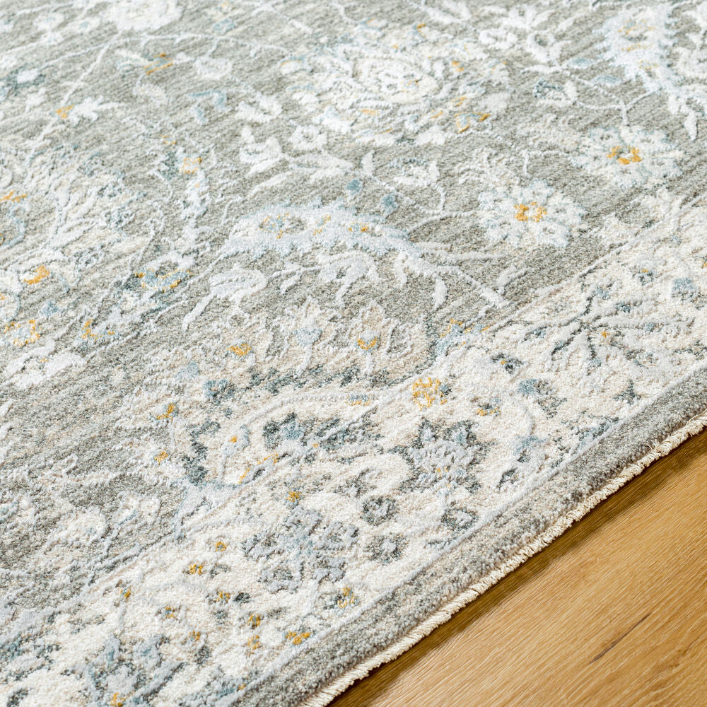 Dresden Denim/White Machine Woven Rug DRE-2327 - texture