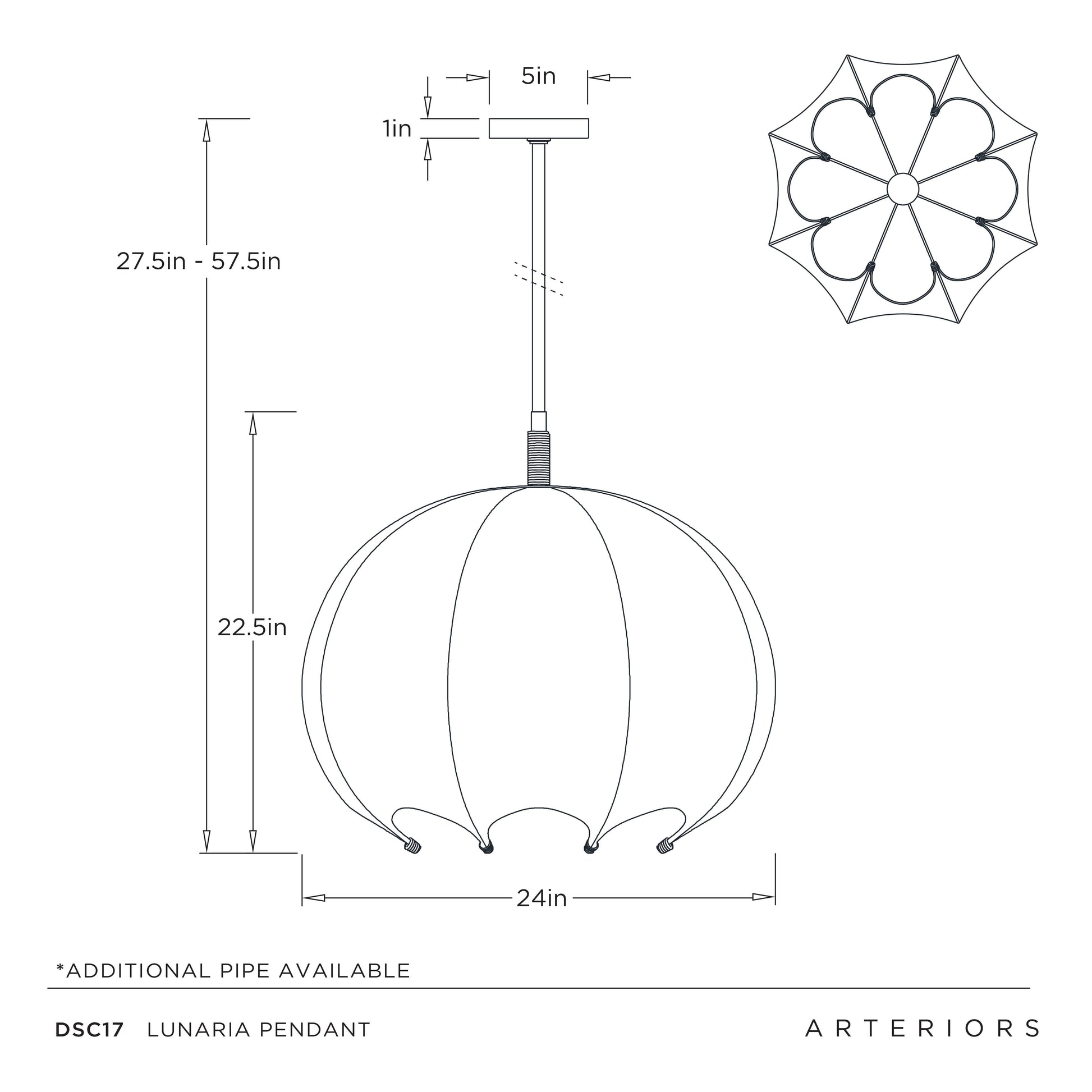 Lunaria Pendant by Arteriors - view 11