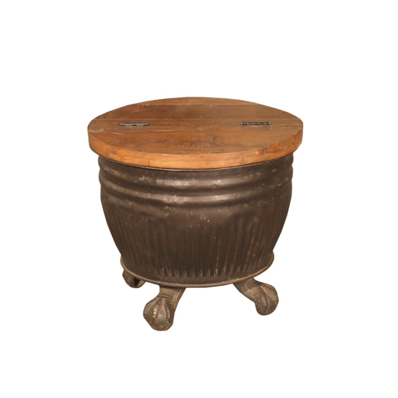Iron Coffee Table with Wood Top 18"
