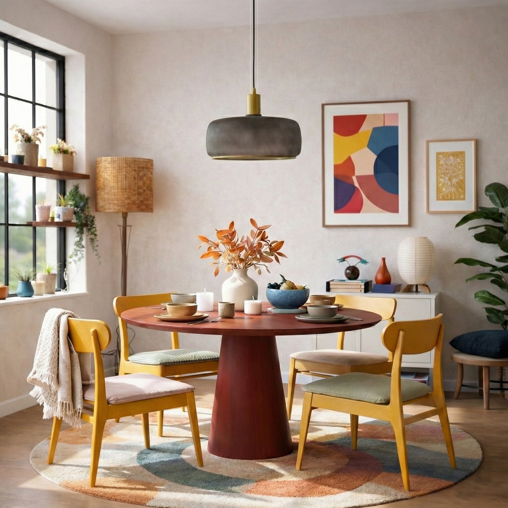 Dune Pendant Lamp | Black Sprayed Finish and Gold Accents