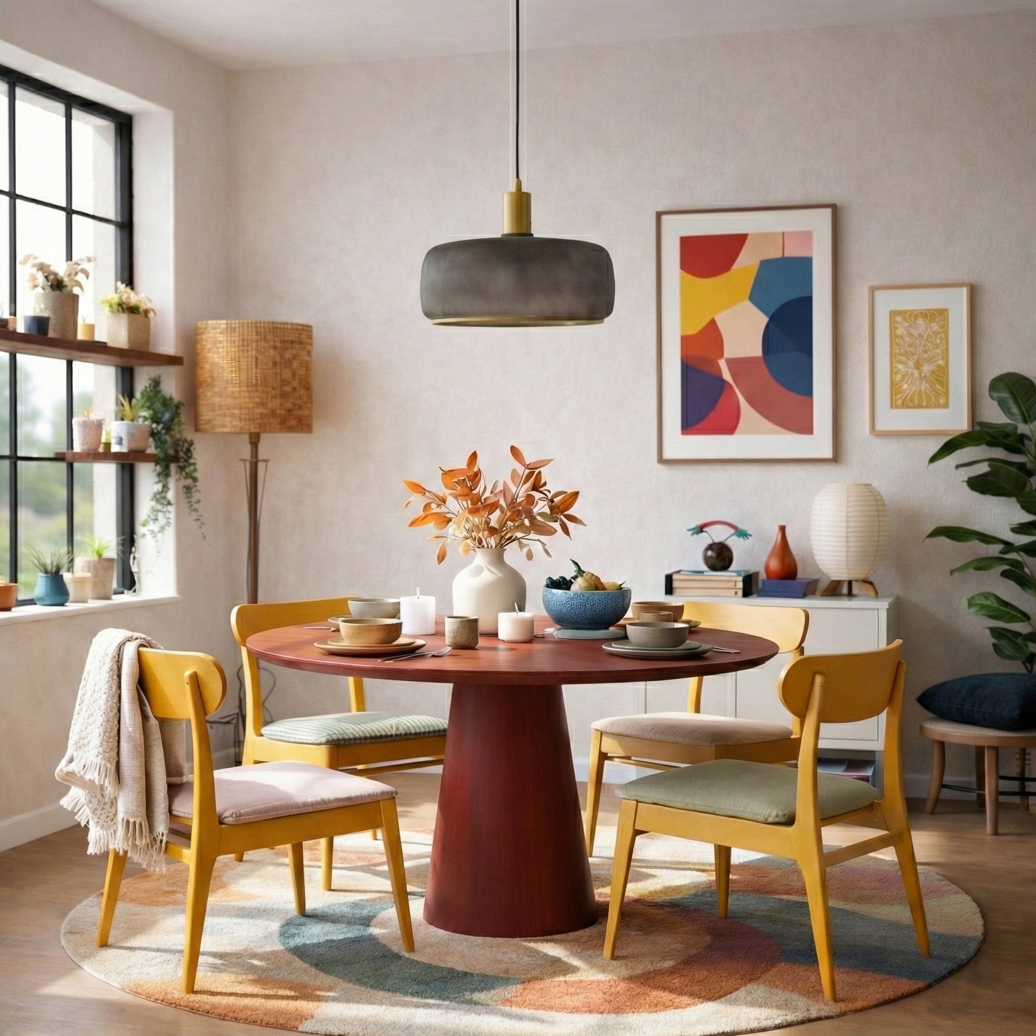 Dune Pendant Lamp | Black Sprayed Finish and Gold Accents