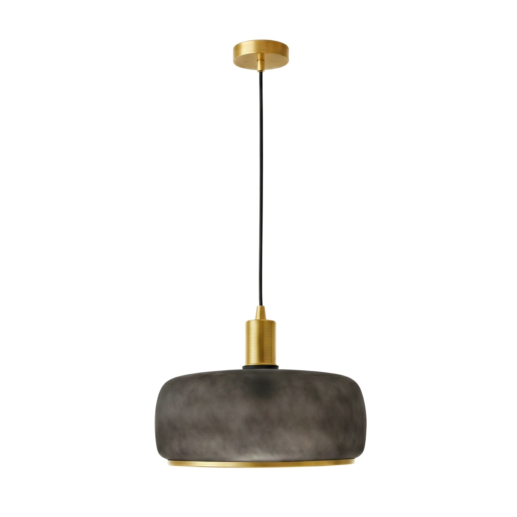 Dune Pendant Lamp | Black Sprayed Finish and Gold Accents