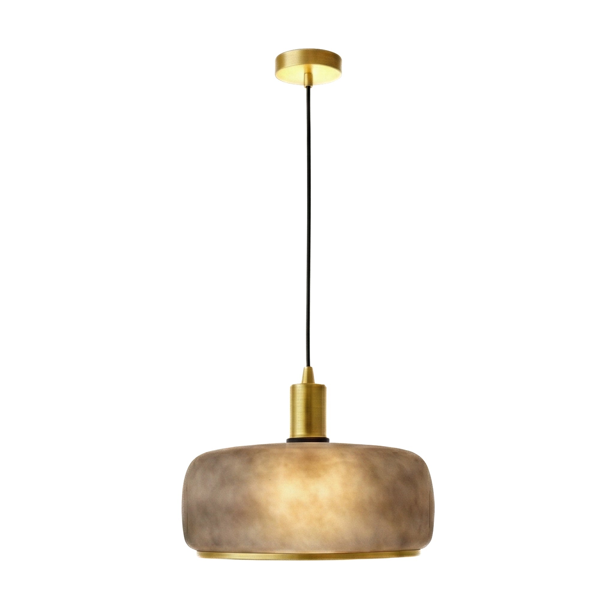 Dune Pendant Lamp | Black Sprayed Finish and Gold Accents