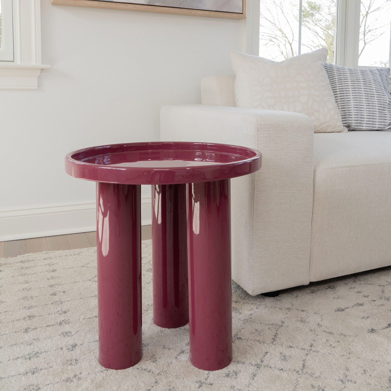 Eclat - Sofia Enamel End Table - Plum
