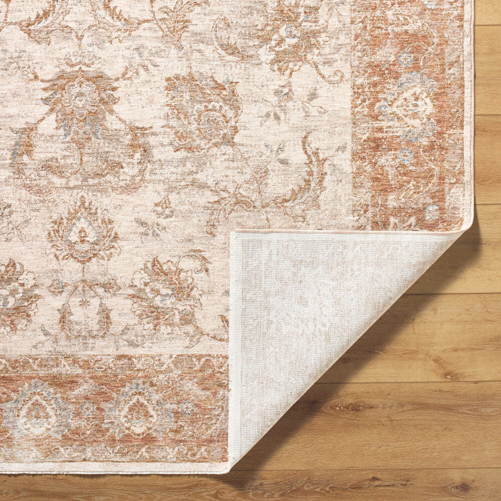 Da Vinci Blue/Tan Machine Woven Rug DVC-2302 - fold